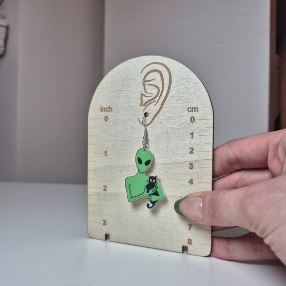 Jewelry - Alien and the Black Cat Earring Set